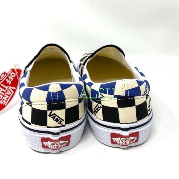 VANS Classic Slip On Big Checker Black Navy Canvas Women's Size 8.5 VN0A4U38WRT - Picture 5 of 7